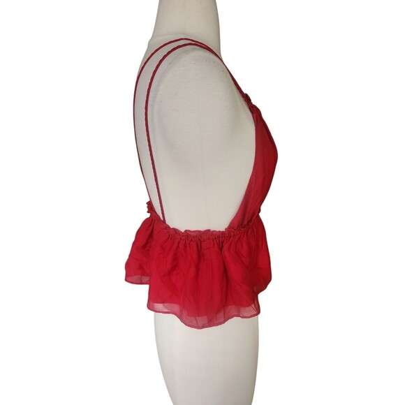 Cami NYC Silk Babydoll Deep V Camisole Womens XS Red Fairy Ethereal Lightweight - Picture 5 of 9